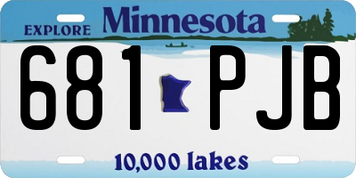 MN license plate 681PJB