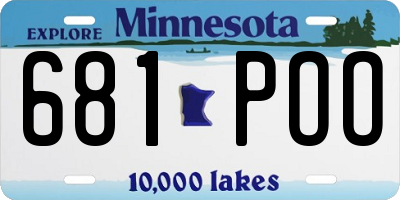MN license plate 681POO