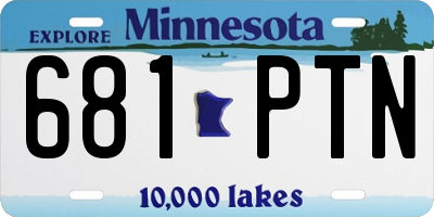 MN license plate 681PTN
