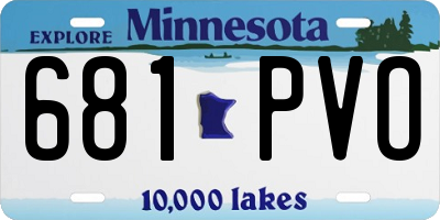 MN license plate 681PVO