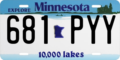 MN license plate 681PYY