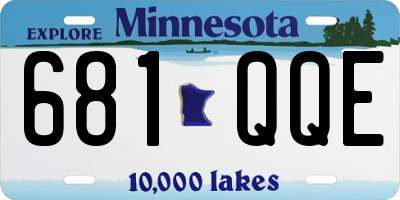 MN license plate 681QQE