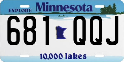 MN license plate 681QQJ