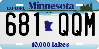 MN license plate 681QQM
