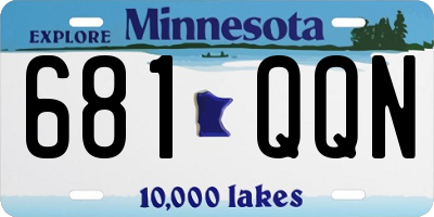 MN license plate 681QQN