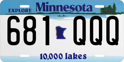 MN license plate 681QQQ