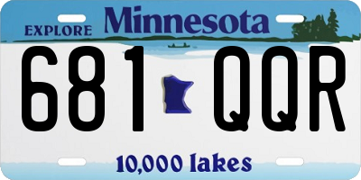 MN license plate 681QQR