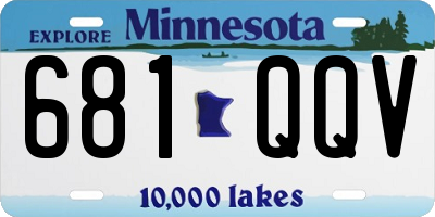 MN license plate 681QQV