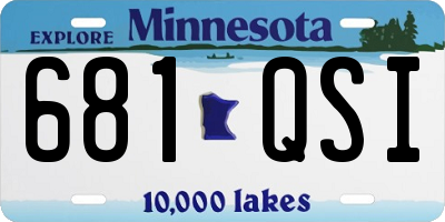 MN license plate 681QSI