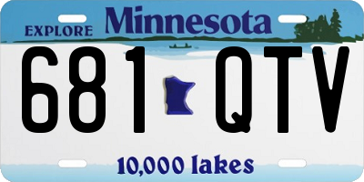 MN license plate 681QTV