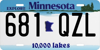 MN license plate 681QZL