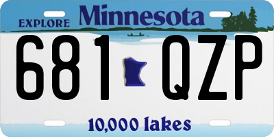 MN license plate 681QZP
