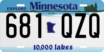 MN license plate 681QZQ