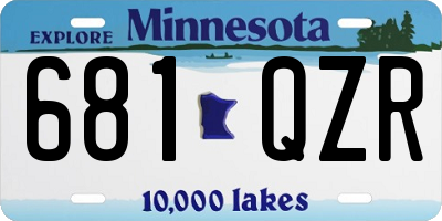 MN license plate 681QZR