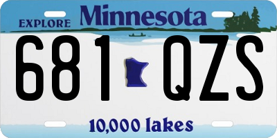 MN license plate 681QZS