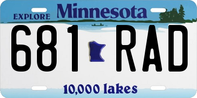 MN license plate 681RAD