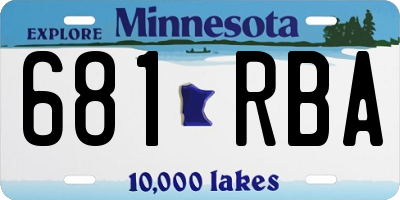 MN license plate 681RBA
