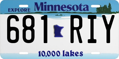 MN license plate 681RIY