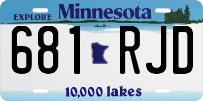 MN license plate 681RJD