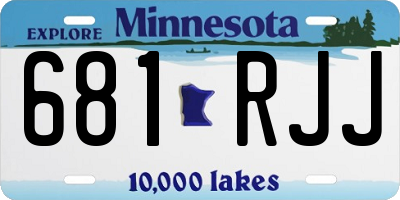 MN license plate 681RJJ