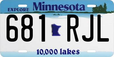 MN license plate 681RJL