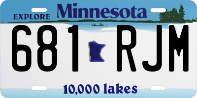 MN license plate 681RJM