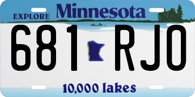 MN license plate 681RJO