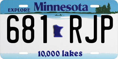 MN license plate 681RJP