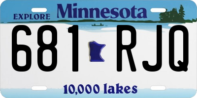 MN license plate 681RJQ