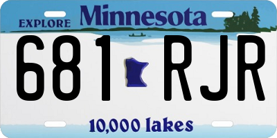 MN license plate 681RJR