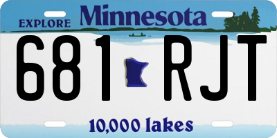 MN license plate 681RJT