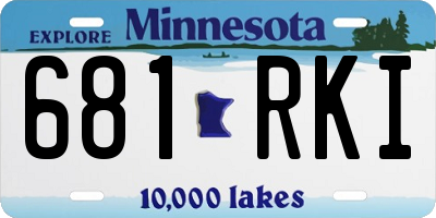 MN license plate 681RKI