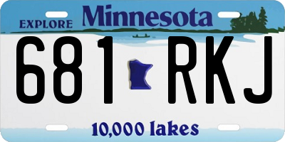 MN license plate 681RKJ