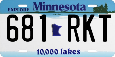 MN license plate 681RKT