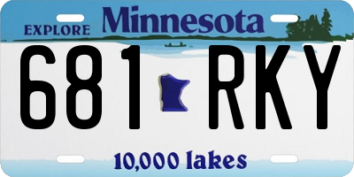 MN license plate 681RKY