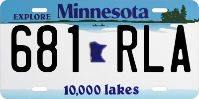 MN license plate 681RLA