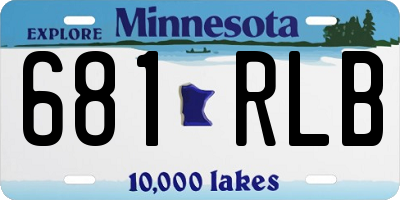 MN license plate 681RLB