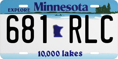 MN license plate 681RLC