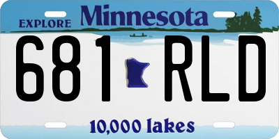 MN license plate 681RLD