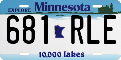MN license plate 681RLE