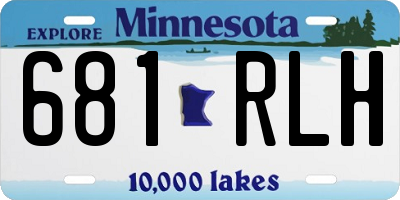 MN license plate 681RLH