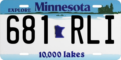 MN license plate 681RLI