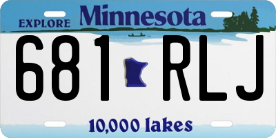 MN license plate 681RLJ