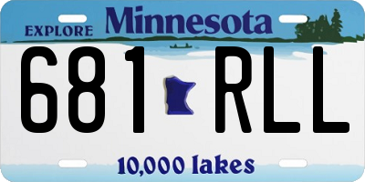 MN license plate 681RLL