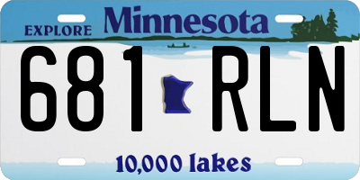 MN license plate 681RLN