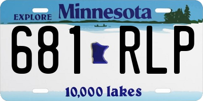 MN license plate 681RLP