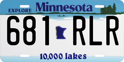 MN license plate 681RLR