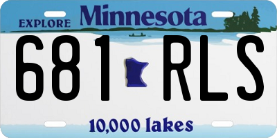 MN license plate 681RLS
