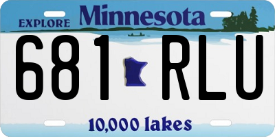 MN license plate 681RLU