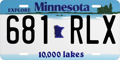 MN license plate 681RLX